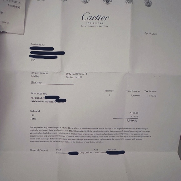 100% Authentic Cartier 18K White Gold Bracelet Size: 16 Classic Model - Picture 6 of 11